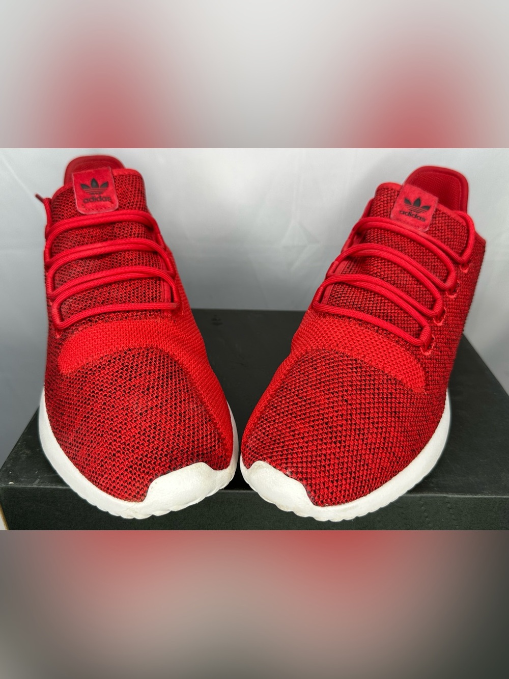Men's Lightweight Red Knit Sneakers